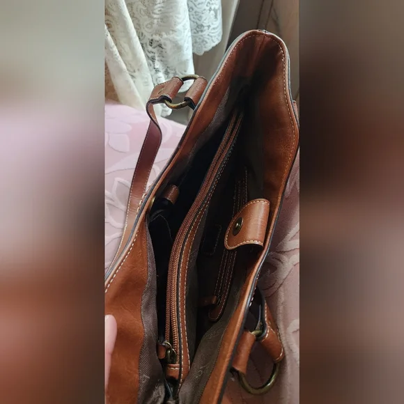 BOC Brown Embossed Shoulder Bag - Picture 5 of 8